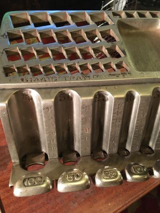 Antique Cast Iron Staats Coin Counter Cash Register Change Maker Fantastic Thing 5