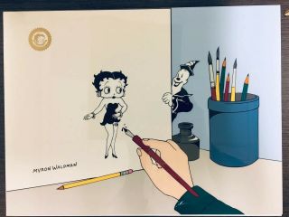 Betty Boop Animation Sericel Limited Edition Signed By Artist Myron Waldman.