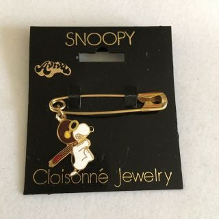 Vtg Peanuts Snoopy Pin Flying Ace Dog Lapel Pin Cloisonné Charm