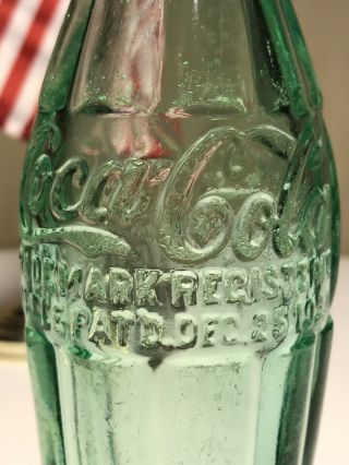PAT ' D DEC 25,  1923 Coca - Cola Hobbleskirt Coke Bottle CARUTHERSVILLE MO Missouri 5