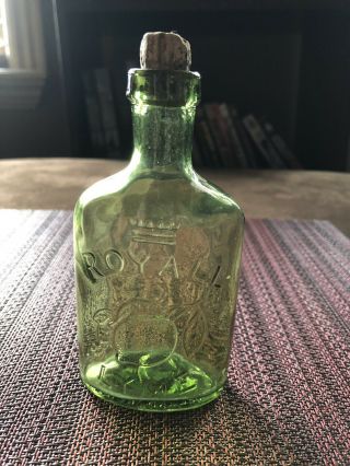 Royal Lyme Antique Green Glass Bottle
