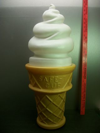Vintage Safe T Cup Vanilla Ice Cream Cone Promo Bank