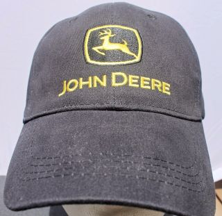 John Deere Brand Baseball Cap Hat Adjustable Strap With Buckle Shape