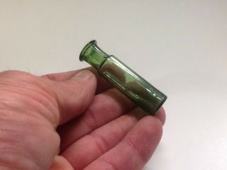 Tiny Antique Flared Lip Cork Top Medicine Bottle.