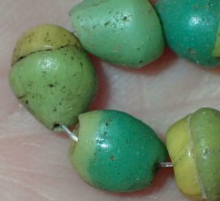 5 Ancient Roman Egyptian Alexandria Glass Beads,  6 - 7mm,  2000,  Years Old,  S1124