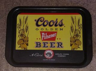 Vintage Coors Golden Pilsener Beer Serving Tray - Adolph Coors Golden Colorado
