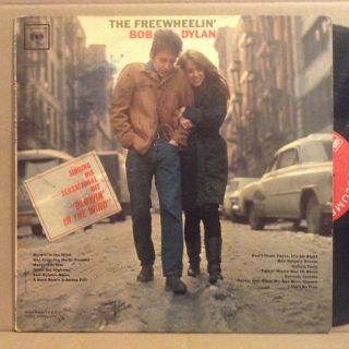 Ultra Rare Bob Dylan Mono The Freewheelin Political Folk Hype Sticker Og 1963 Lp