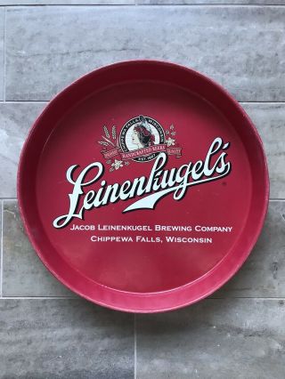 Vintage Metal Beer Serving Tray Leinenkugel Brewing Company