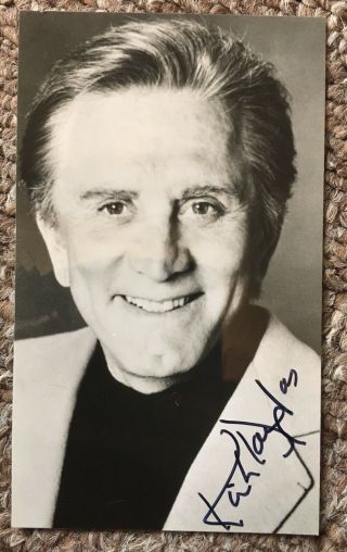 Kirk Douglas Hand Signed Autograph Photo Signed - Hollywood Actor