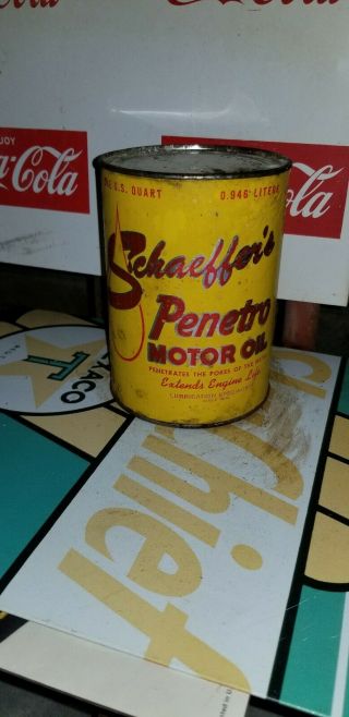 Schaeffers Penetro Motor Oil Can