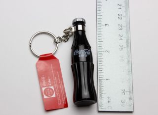 Coca Cola Zero Mini Contour Bottle 3 " Keychain Key Ring Coke Japan
