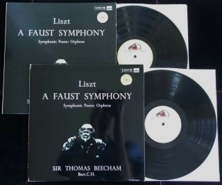 Liszt: A Faust Symphony - Sir Thomas Beecham Hmv Asd 317 / 318 Ed1 2lp