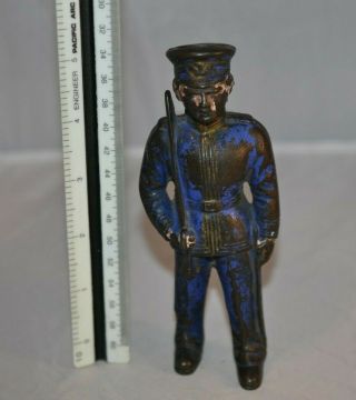 Circa 1904 - 15 Cast Iron Officer (cadet) Still Bank By Hubley Moore 8 Rated " D "