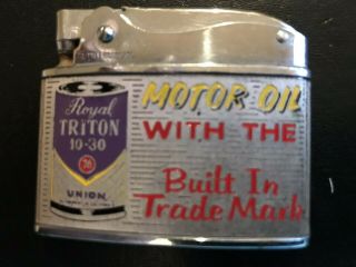 Royal Triton Motor Oil Flip Lighter Vintage