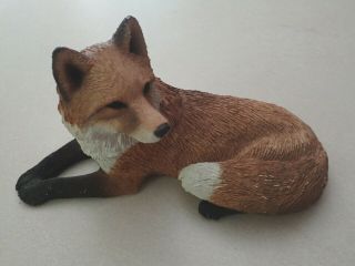 Vtg 1996 Sandicast Red Fox Large 10 " Animal Figurine Sandra Brue