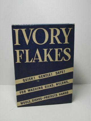 Vintage Antique Ivory Flakes Soap Large Size 12.  5oz Box