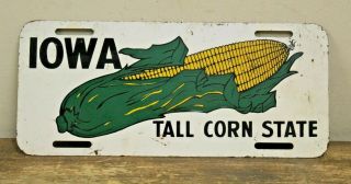 Vintage Iowa Tall Corn State License Plate