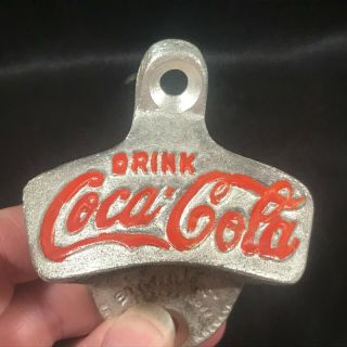 Vintage Coca Cola Starr X Wall Mount Cast Iron Bottle Opener