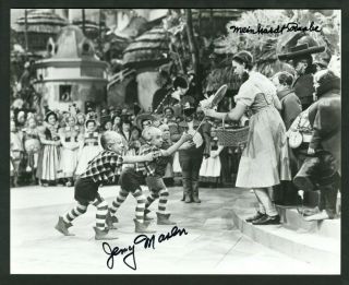 The Wizard Of Oz Jerry Maren Meinhardt Raabe Signed Autographed 8 X 10 Photo