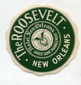 Vintage Hotel Luggage Label Hotel Roosevelt Orleans La
