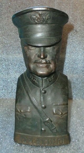 Fine Old Cast Iron General Pershing Still Bank