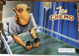 Joe Chemo Camel Spoof Poster 1996 Anti - Tobacco Ron Turner 24 " X 17 " Gd,