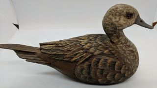 Handcrafted Pintail Hen Duck Decoy Signed By The Artist 2