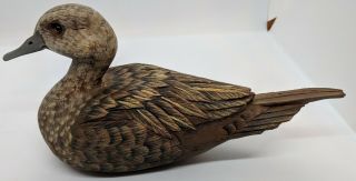 Handcrafted Pintail Hen Duck Decoy Signed By The Artist 4