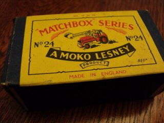 Matchbox Series No.  24 A Moko Lesney Product Made In England Box Only