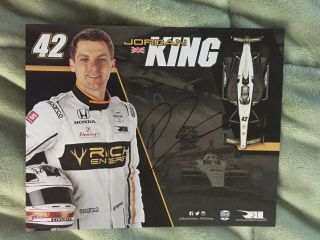 Jordan King 2019 Indy Car Indianapolis 500 Promo Hero Card Autographed
