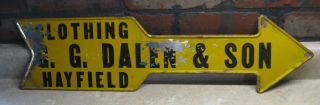 Antique Clothing Store Advertising Tin Sign Hayfield Minn Mn Dodge Center Area