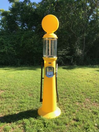 7ft Gas Pump Gumball Vending Machine - Yellow Plastic