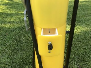 7ft Gas Pump Gumball Vending Machine - Yellow Plastic 3