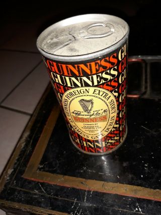 Very Rare Guinness Steel Can Foreign Extra Stout St.  James Gate Dublin Vintage.