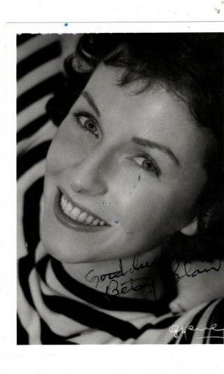 American Actress Betsy Blair,  Signed Vintage Studio Postcard Size.