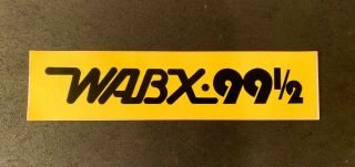 Vintage Detroit Wabx 99 1/2 Fm Radio Station Sticker