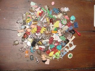 158 Vintage Gumball Machine Charms,  2 Cups Full,  Great Assortment