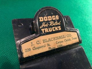 Vintage Dodge Trucks Auto Advertising 40s 1950s 60s Sign Clip Board Dealer