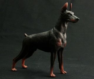 Doberman Pinscher Figure Pvc Model Exhibit Pet Guard Educational Toy Dog Lovers