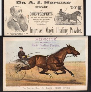 St Julien Trotting King © 1881 Horse Racing Magic Cure Currier & Ives Trade Card