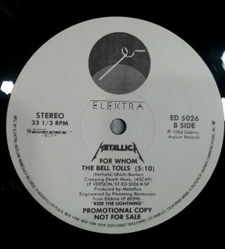 Metallica For Whom The Bell Tolls Promo 12 