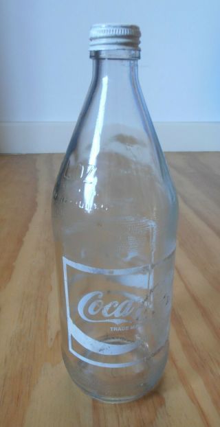 Vintage Coke Coca Cola Bottle 26 Fl Oz Lid - Ceramic Label