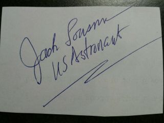 Jack Lousma Authentic Hand Signed Autograph Cut - Nasa Astronaut