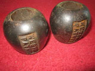 Set Of Antique Vintage Cast Iron Bull Or Cow Horn Weights