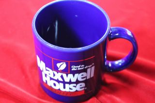 Vintage Maxwell House Coffee Mug,  Great Deep Blue Color,  Coffee Mug