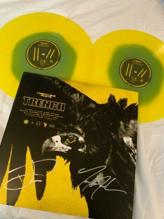 Twenty One Pilots Rare Signed 2xlp Trench Yellow Double Vinyl