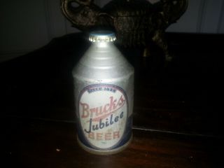 BRUCKS JUBILEE Cone Top IRTP Beer Can Bruckman Co. ,  Cincy,  Ohio Tax Cap 6