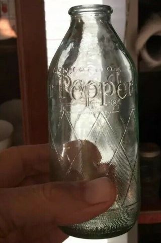 Vintage Dr Pepper 6oz Soda Bottle - No Deposit - - Diamond Pattern