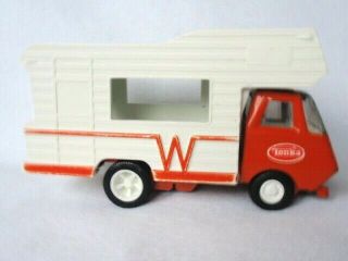 Toy Tonka Pickup With Camper,  Rare To Find With Orange Pain,