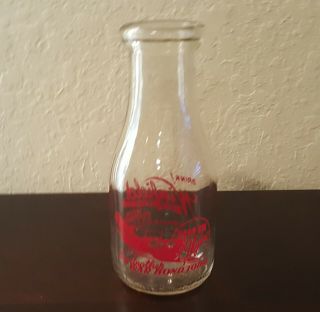 Vintage Milk Bottle Winfield Dairy Winfield,  Kansas War Bond Promotion 2